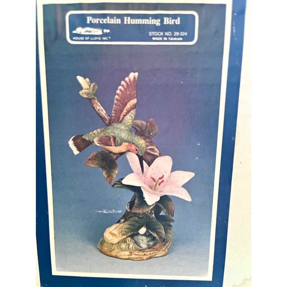 Vintage House of Lloyd Porcelain Hummingbird Figurine Bird Collectible Decor
